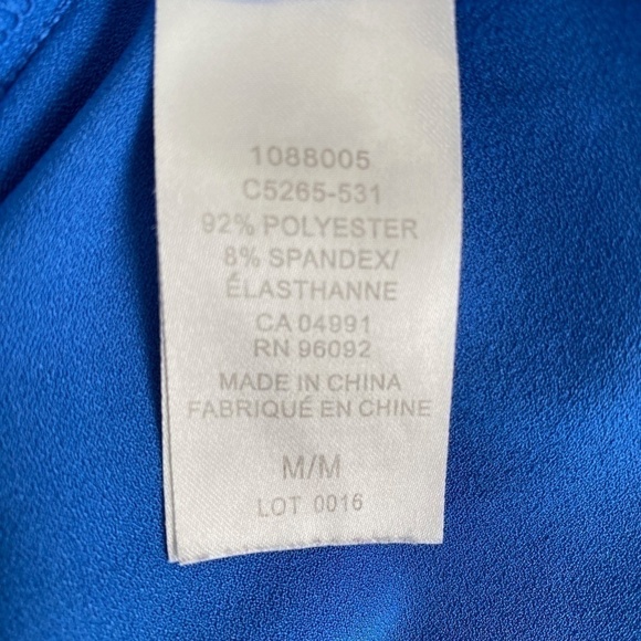 Hilary Radley sleeveless v-neck blouse blue size medium - Picture 8 of 8